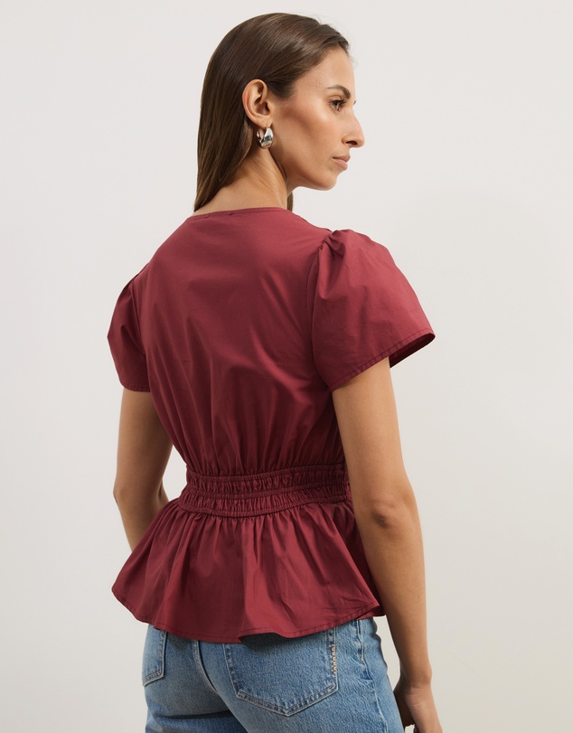 Atmos&Here - Lana Cotton Shirred Top
