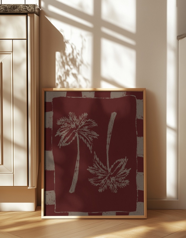 Olive et Oriel - Palm Paradise by Shatha Al Dafai Art Print
