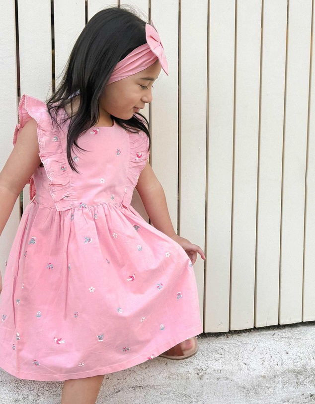 Purebaby - Broderie Dress -Kids-Babies