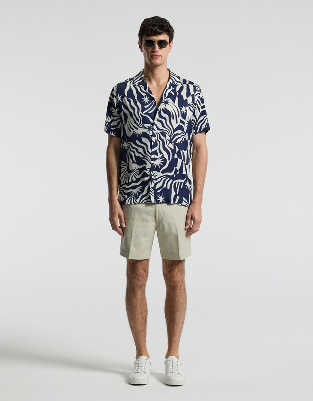 Calibre - Astro Print Short Sleeve Shirt Navy