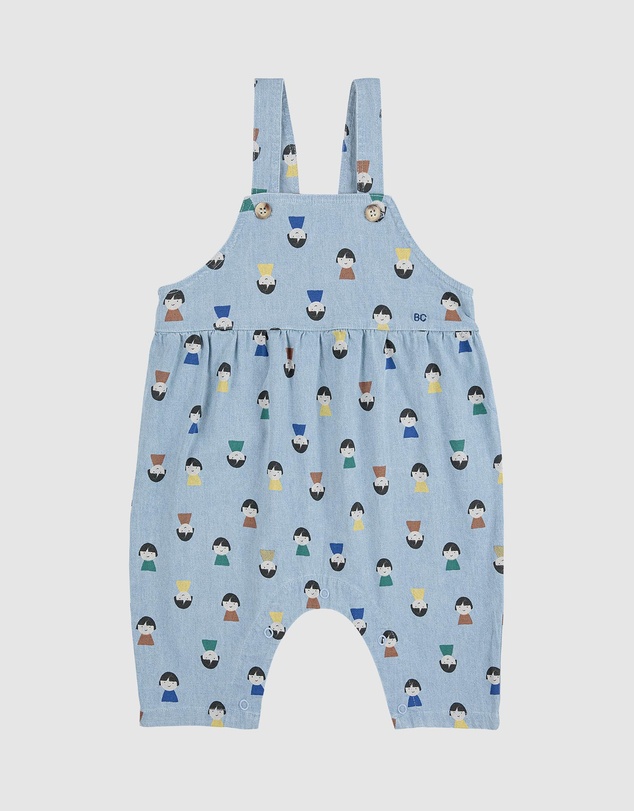 Bobo Choses - Game Pawns All Over Light Denim Overalls - Babies