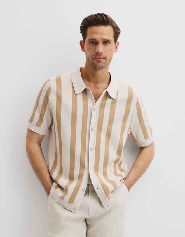 Country Road - Organically Grown Cotton Stripe Knit Shirt
