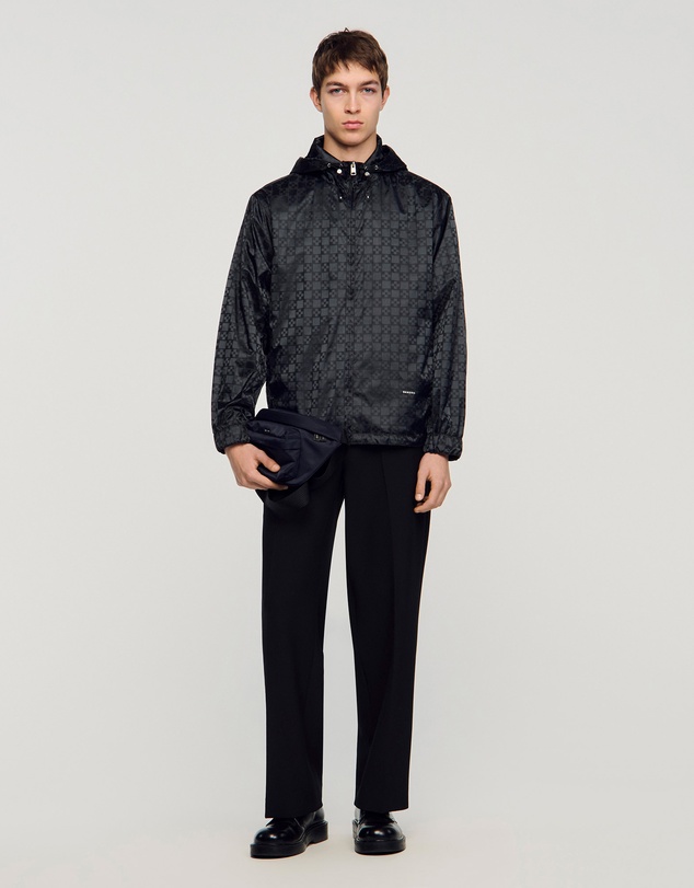 Sandro - Surf Squarecross Nylon Jacquard Leger Jacket