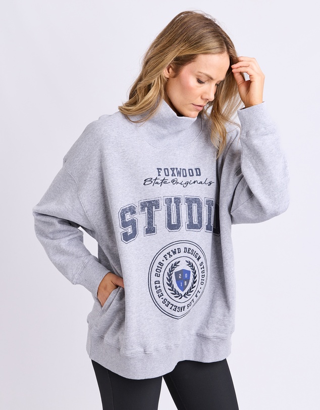 Foxwood - Studio Mock Neck Crew