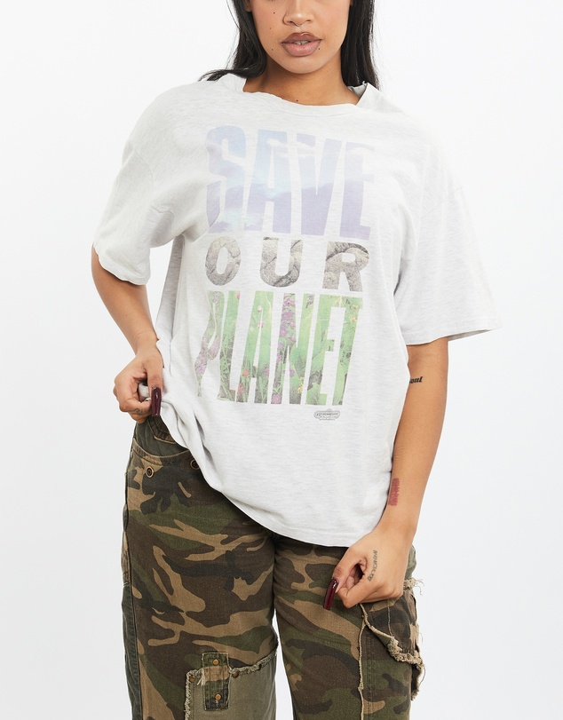 Vintage by The Real Deal - Pre Loved - 90s Save Our Planet Tee