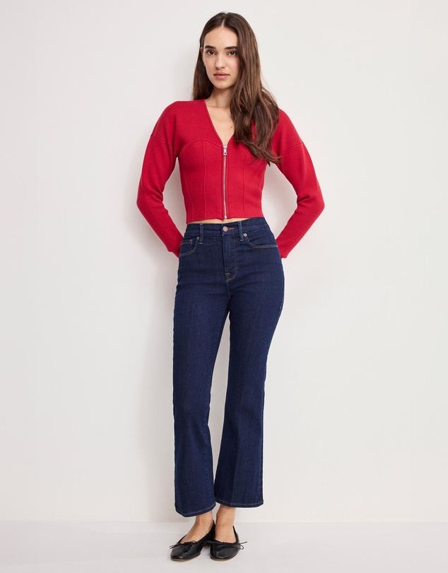 Good American - Good Legs Crop Mini Boot Jeans