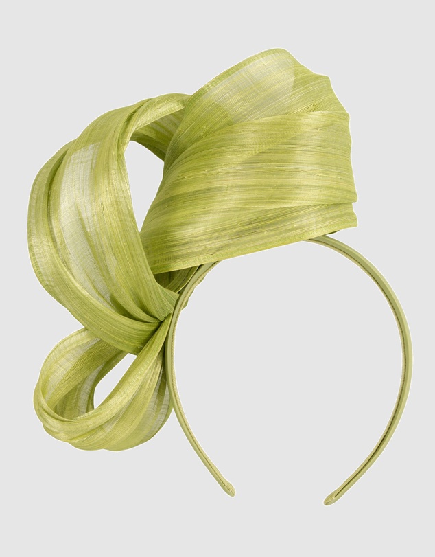 Fillies Collection - Bespoke Lime Bow Racing Fascinator