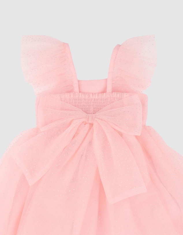 Bebe by Minihaha - Festive Pink Glitter Tulle Dress - Babies