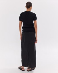 Cloth & Co. - The Long Element Skirt | Black