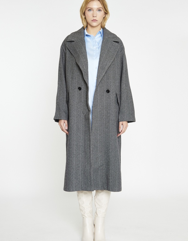 Glamorous - Oversized Double-Breasted Maxi-Coat