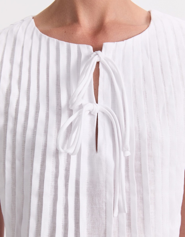 Sportscraft - Ariana Pintuck Linen Blouse
