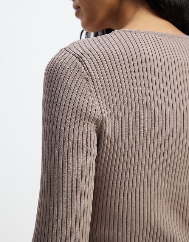 White By FTL - NEW DEE RIB KNIT TOP
