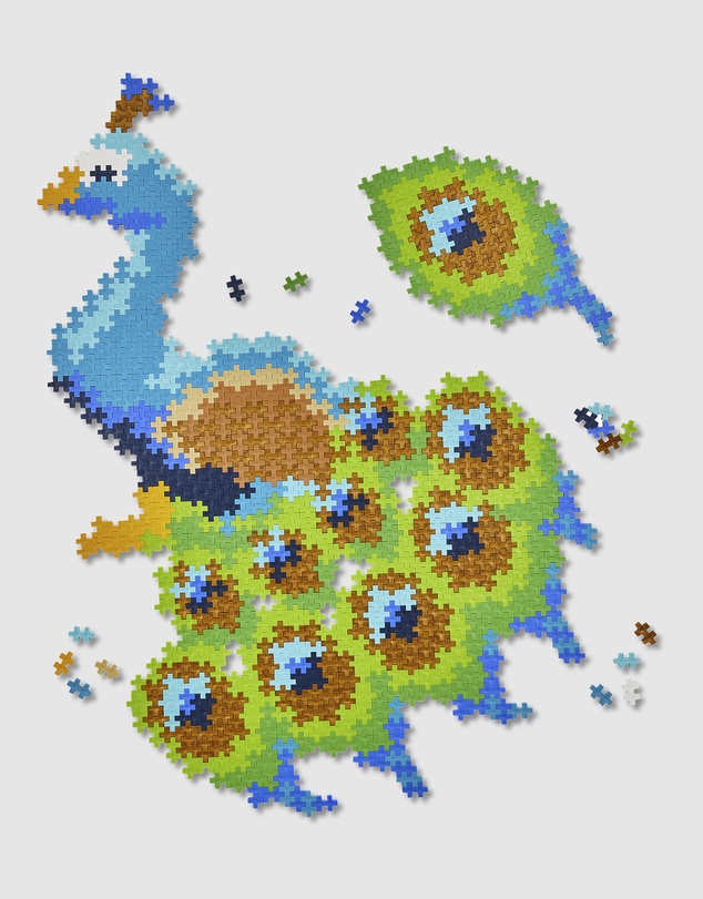 Plus Plus - Puzzle by Number - Peacock 800pcs