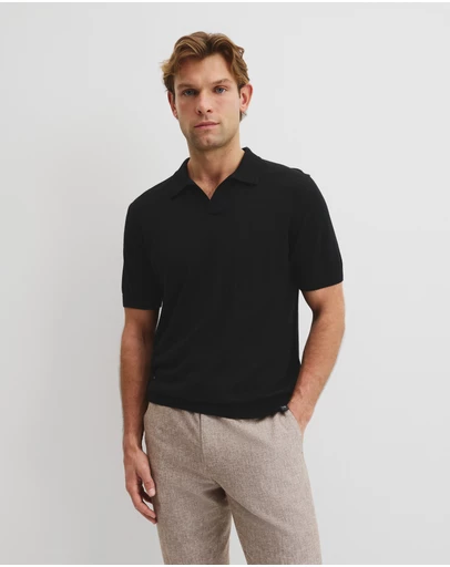 Country Road - Australian Merino Short Sleeve Trophy Knit Polo