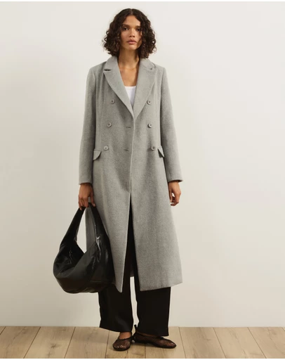 Atmos&Here - Rhiannon Wool Blend Tailored Coat