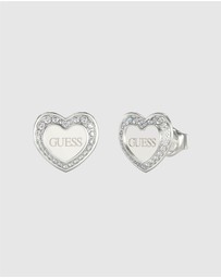 GUESS - Amami Silver Tone Stud Earrings