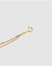 Elli Jewelry - Anklet Layer look ball links in 925 sterling silver gold plated