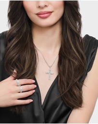 THOMAS SABO - Cross pendant with white zirconia