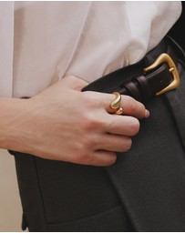 Ania Haie - Gold Sculptural Crossover Ring