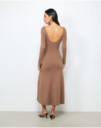 AERE - Nori Panelled Knit Midi Dress
