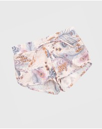 Aqua Blu Kids - Plumeria Lycra Boardshorts - Kids