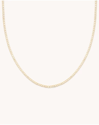 Astrid & Miyu - Gleam Tennis Chain 18ct Gold Plated Necklace