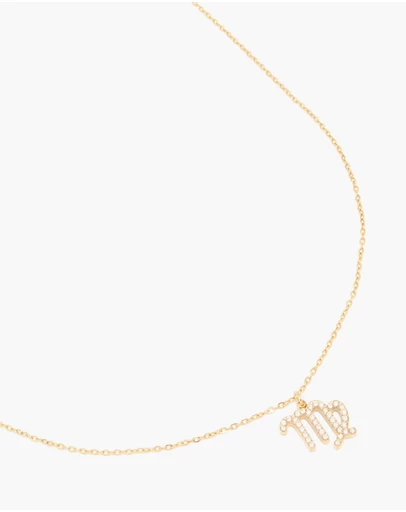 Lovisa - Waterproof Gold Plated Stainless Steel Cubic Zirconia Virgo Zodiac Sign Necklace