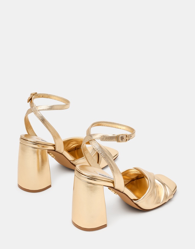 Steve Madden - Mandy Gold Leather Heels