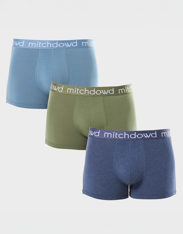 Mitch Dowd - Mens Plain Bamboo Trunk 3 Pack