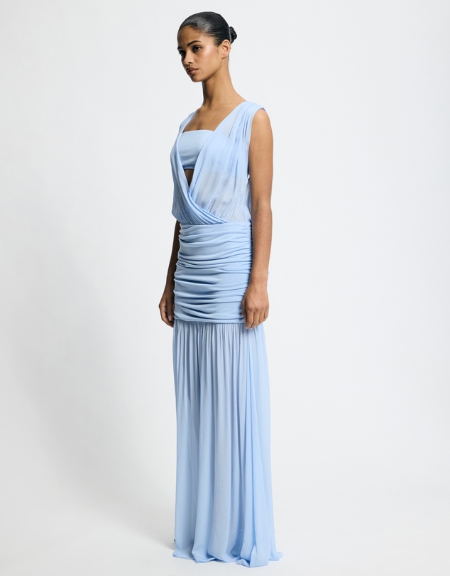 Lover - Zinnia Jersey And Georgette Maxi Dress