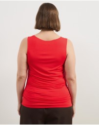 Atmos&Here Curvy - Jersey Cowl Neck Tank Top