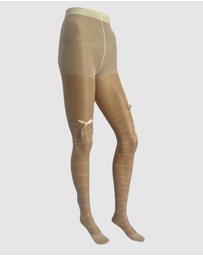 High Heel Jungle - Stain Bow Lace Up Tights