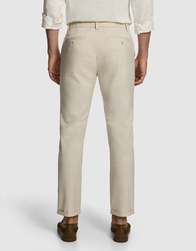 yd. - Rafael Check Slim Chino