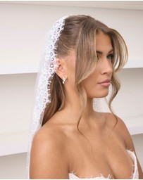 The White Collection - Eve - Dainty Gold Bridal Drop Earrings