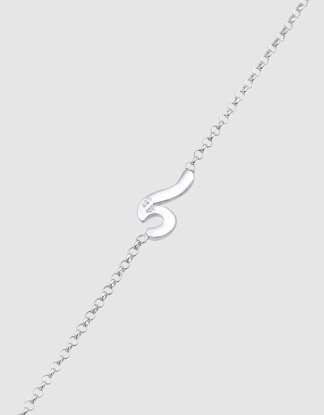 Elli Jewelry - Wave Charm Anklet in 925 Silver