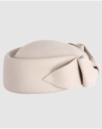 Max Alexander - Felt Cream Pillbox Hat