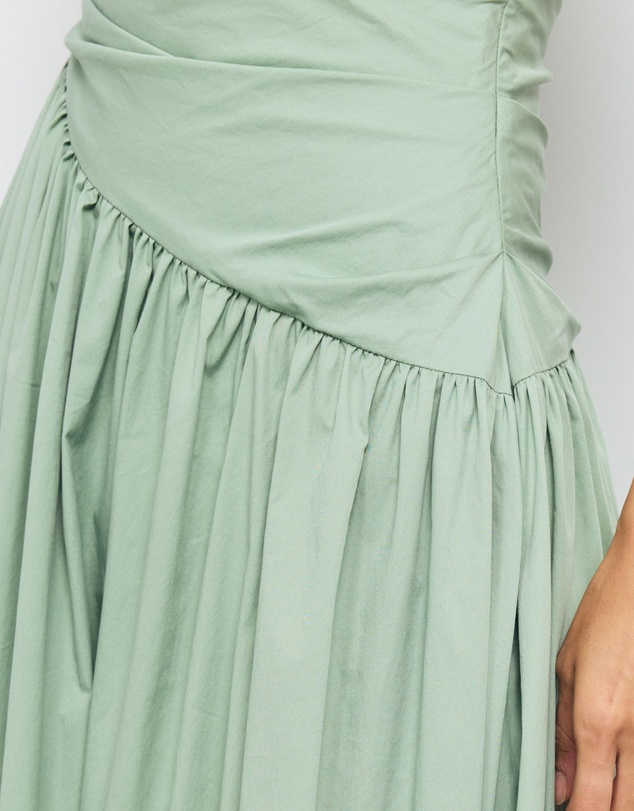 AERE - Kylara Ruched Midi Dress