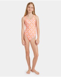 Roxy - Girls 8 to 16 Flower Check One Piece