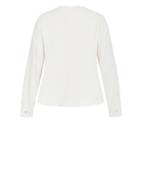 City Chic - Plus size Annabelle Boucle Jacket - cream