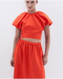 UNISON - Cropped Linen Top