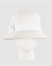 Max Alexander - Cloche White Rose Bucket Hat