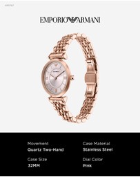 Emporio Armani - Rose Gold Analogue Watch