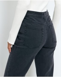 AERE - High Rise Stretch Straight Jeans