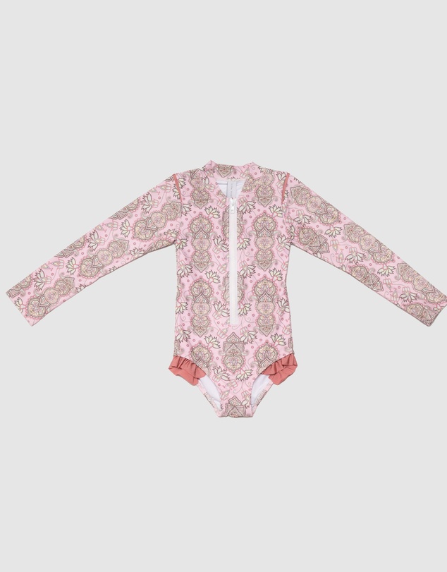 Olga Valentine - Long Sleeve Zip One Piece Swimsuit 