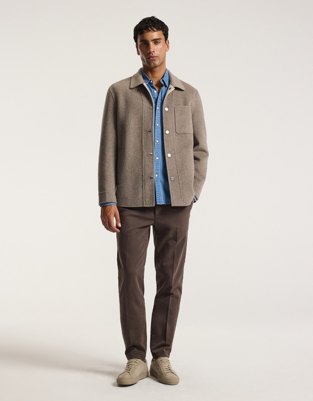 Calibre - Double Faced Wool Shirt Jacket Sepia
