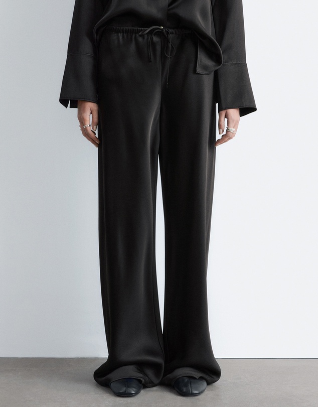 & Other Stories - Drawstring Satin Trousers