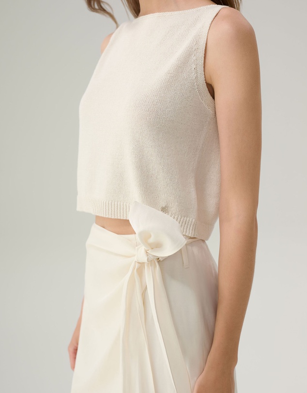 IDA+S - Ari Cropped Knit Tank Top