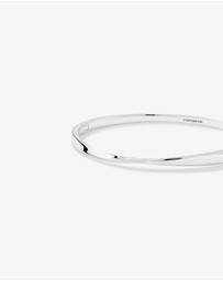 Michael Hill - Polished Oval Twist Bangle in Sterling Silver