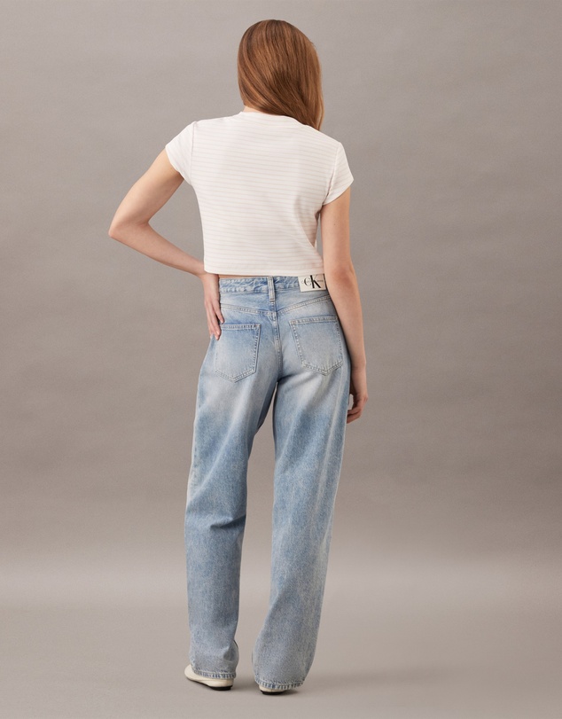 Calvin Klein Jeans - Yarn-Dyed Stripe Monologo Baby Tee