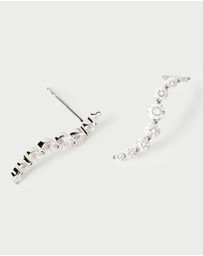 PDPAOLA - Diamonds and White Gold Venus Stud Earrings